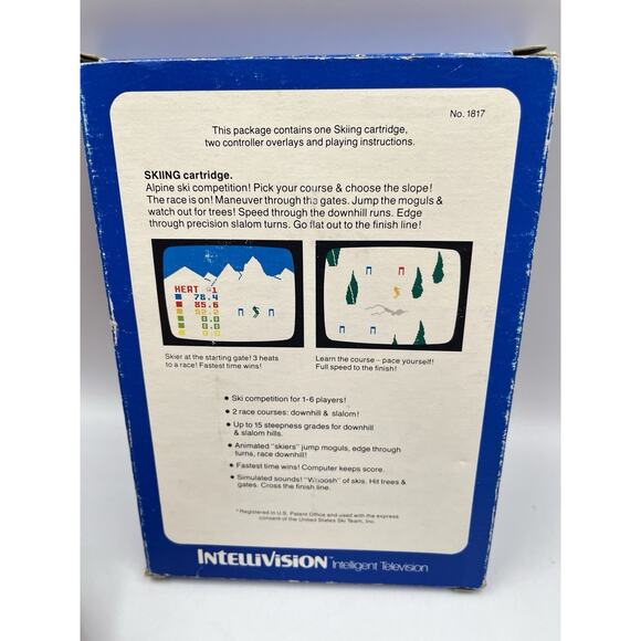 Skiing By Mattel Electronics Intellivision Game, Box, & Manual - Picture 3 of 9